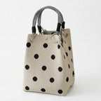 Knit Magnetic Clasp Bucket Bag
